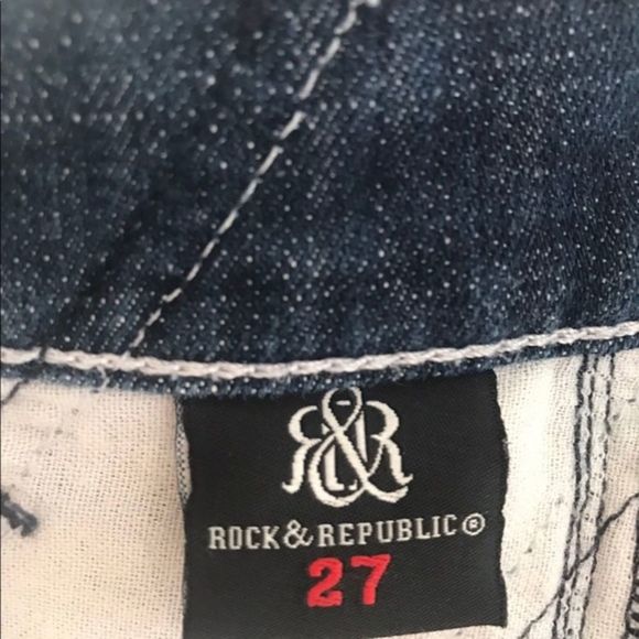 Rock & Republic dark blue demin jean short Shorts Size 27‎ women’s flayed * - Picture 8 of 8